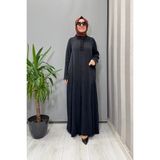 Miss Dalida Gömlek Yaka Cupro Elbise Siyah T26K-4002 - 1