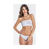 Miss Fit 1401 Telsiz Kapsız Straplez Dikişsiz Lazer Kesim Büstiyer (BEYAZ, S-M)
