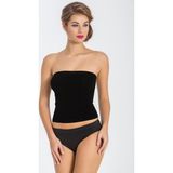 Miss Fit Kadın Straplez Uzun Büstiyer %90 Polyamid %10 Elastan Rahat Kalıp - Siyah
