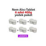 Miss Flora MissFlora Nem Alıcı Yedek Tablet Lavanta 6x400g Rutubet Küf Önleyici