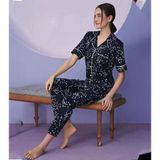 Miss Klein Kadın Büyük Beden Gömlek Yaka Pamuklu Likralı Kısa Kol Pijama Takımı 1130 - 1 Adet