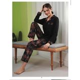 Miss Klein Kadın Büyük Beden Gömlek Yaka Pamuklu Likralı Kısa Kol Pijama Takımı 1136 - 1 Adet
