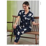 Miss Klein Kadın Gömlek Yaka Pamuklu Likralı Kısa Kol Pijama Takımı 1131 - 1 Adet