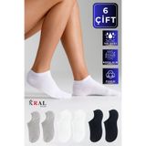 Miss Lana 6 Çift Kadın Pamuklu Yazlık Terletmeyen Sneaker Spor Ayakkabı Çorabı