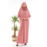Miss Ledonna Tek Parça Pembe Kadın Namaz Elbisesi