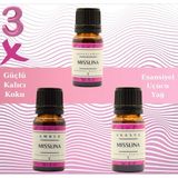 Miss Lina Amber,akasya,sandal Saf Esansiyel Uçucu Yağ Buhurdanlık Yağı Difüzör Esansı Aromaterapi 3x 10ML - 3 adet