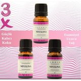 Miss Lina Lavanta,sandal,amber Saf Esansiyel Uçucu Yağ Buhurdanlık Yağı Difüzör Esansı Aromaterapi 3x 10ML - 3 adet