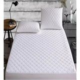 Miss Linda Home Collection Çift Kişilik Yatak Koruyucu Kapitoneli Fitted Alez ve Kapitoneli Yastık Alezi 2 Adet - Beyaz - 160 x 200 x 35 cm