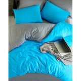 Miss Linda Home Collection Ntk8 Pamuklu Tek Kişilik Çift Taraflı Nevresim Takımı - 160 x 220 cm - Mavi