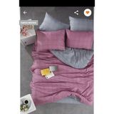 Miss Linda Home Collection Ntk8 Pamuklu Tek Kişilik Çift Taraflı Nevresim Takımı - Gül Kurusu - 160 x 220 cm