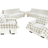 Miss Linda Home Collection Pamuklu Buldan Işi Koltuk Örtüsü Takımı (300'Lİ Takım) - 180 x 300 cm - Açık Kahverengi