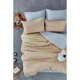 Miss Linda Home Collection Tek Kişilik Çift Taraflı Nevresim Takımı - Sütlü Kahverengi - 160 x 230 cm