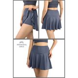 Miss Maral Antrasit / Füme Etek Içi Sabit Şortlu Yüksek Bel Skirt With Shorts Casual+Beachwear+Tennis 1101 - 3XL