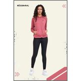 Miss Maral Kadın Eşofman Takım Gül Kurusu / Siyah Spor Tunik & Toparlayıcı Tayt Dalgıç Kumaş Sports And Casual 13060 - 2XL