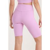 Miss Maral Kadın Lila Renk Yüksek Bel Toparlayıcı Kısa Spor Tayt Biker Şort Basics Casual & Comfort 1070 - 2XL