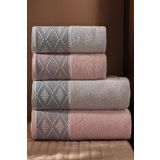 Miss Paris Home Zenra 4'lü Banyo Havlu Seti Hamam Takımı 100% Pamuk