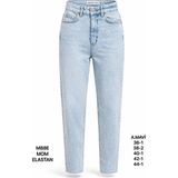 Miss Poem Kadın Açık Mavi Yüksek Bel Mom Fit Jean Pantolon - 36