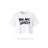 Miss Poem Kadın Beyaz Yazı Baskılı Crop T-Shirt, S
