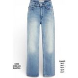 Miss Poem Kadın Buz Mavi Yüksek Bel Wide Leg Jean Pantolon - 40