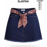 Miss Poem Kadın Lacivert Fular Detaylı Mini Jean Etek - 36