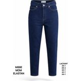 Miss Poem Kadın Lacivert Yüksek Bel Mom Fit Jean Pantolon - 44