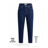Miss Poem Kadın Lacivert Yüksek Bel Mom Fit Jean Pantolon
