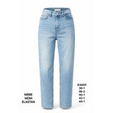 Miss Poem Kadın Mom Fit Jean Pantolon, Yüksek Bel, Buz Mavi, 38 Beden