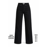 Miss Poem Kadın Siyah Yüksek Bel Wide Leg Jean Pantolon, 36 Beden
