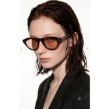 MissBella Eyewear - SOLAR leopar Kemik çerçeveli Nude camlı güneş gözlüğü