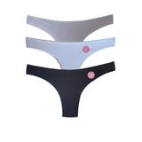 Missblue Moon Kadın Brazilian Kesim Dikişsiz Lazer Kesim Külot, 3'lü Set, Renkli