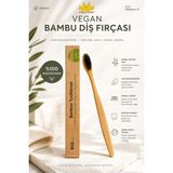 Missclean Vegan Bambu Diş Fırçası Orta Sertlikte 2 Adet %100 Bioçözünür Naturel Saplı Doğal