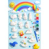 MİSSEHOME 15 Adet (3D) Sevimli Farklı Figürlü Taş Boyama Seti Çocuk Gelişimi Etkinlik Seti Stone Painting
