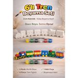 MİSSEHOME 6 Adet (3D) Sevimli Tren Figürlü Taş Boyama Seti Çocuk Gelişimi Etkinlik Seti Stone Painting