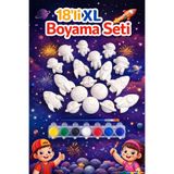 MİSSEHOME 9 Adet (3D) Uzay Astronot Gezegen Temalı Taş Boyama Seti Çocuk Gelişimi Etkinlik Seti Stone Painting