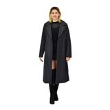Misselens Kadın Balık Sırtı Uzun Kaşe Kaban BGL-ST04116