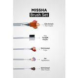 Missha Çanta Boy Çok Amaçlı Makyaj Fırça Seti Brush Set (Gray) (5Adet)