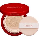 MISSHA Mat Bitişli ve Kalıcı Cushion Fondöten Radiance Perfect Fit Cushion Foundation No21 Vanilla SPF50