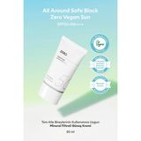 MISSHA Nazik, Mineral Filtreli Güneş Kremi All Around Safe Block Zero Vegan Sun SPF 50+ PA++++