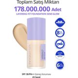 MISSHA Yarı Parlak Bitişli Nemlendirici Fondöten Layering Fit Foundation Semi Glow (NO.23 SAND)