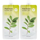 MISSHA Yeşil Çay Özlü Nemlendirici Uyku Maskesi Pure Source Pocket Pack (GREEN TEA) 10ml 2li paket