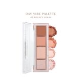 MISSHA Yoğun Pigmentli Mat ve Işıltılı Tonlar Barındıran 4'lü Far Paleti Day Vibe Palette No:2 Bouncy Coral