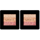 MISSHA Yumuşak Dokulu, Dökülme Yapmayan 3 Renkli Göz Farı Triple Shadow No.19 (Love Charm) (2 paketi)