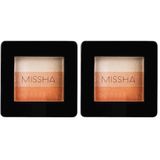 MISSHA Yumuşak Dokulu, Dökülme Yapmayan 3 Renkli Göz Farı Triple Shadow No.8 (ORANGE PARADE) (2 paketi)