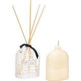 Missi 100 ml Oval Kristal Cam Şişe Black Vanilya Oda Kokusu ve Mum Seti