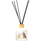 Missi 130 ml Degrade Beyaz Cam Şişe Bambu Çubuklu Black Orchid Oda Kokusu - 1 Adet