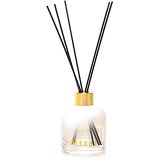 MİSSİ 130 ml Degrade Beyaz Cam Şişe Bambu Çubuklu Black Orchid Oda Kokusu