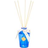 MİSSİ 130 ml Mavi Konik Cam Şişe Bambu Çubuklu Vanilya SandalOda Kokusu