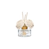 Missi 150 ml Seramik Şakayık Çiçek Taşlı Bambu Çubuklu Oda Kokusu - Amber Vanilya