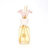 MİSSİ 230 ml Pembe Seramik Çiçek Taş Çubuklu Garden Rose-Pudra Oda Kokusu