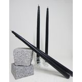 MİSSİ 4 ADET SİYAH UZUN ŞAMDAN MUM SETİ (42 CM)